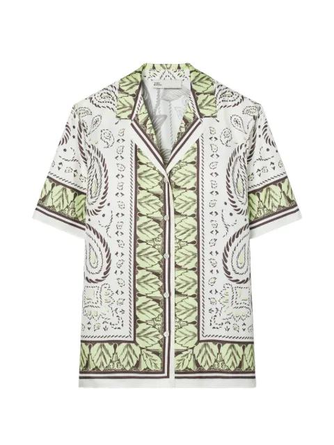 Tory Burch silk camp shirt Neutrals 183143