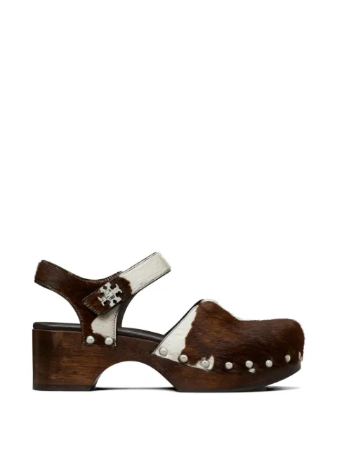 Tory Burch turnlock clog pumps Brown 179439