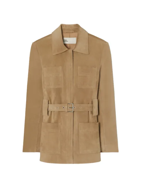 Tory Burch belted suede jacket Brown 177988