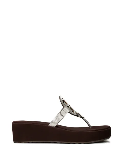 Tory Burch Miller wedge sandals Silver 179519