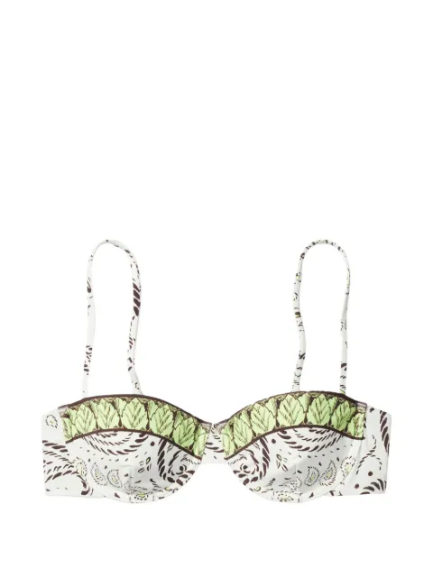 Tory Burch printed underwire bikini top White 183147