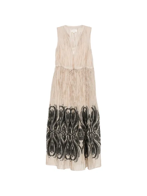 PSOPHIA crinkled-finish maxi dress Neutrals 206DRS2619