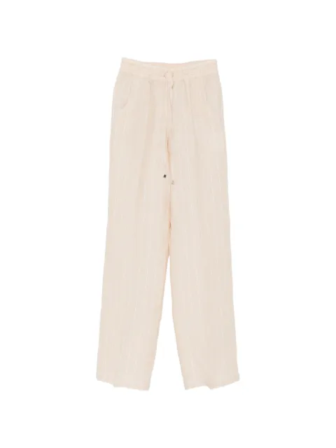 Kiton drawstring striped trousers Neutrals D48122K0971G02003