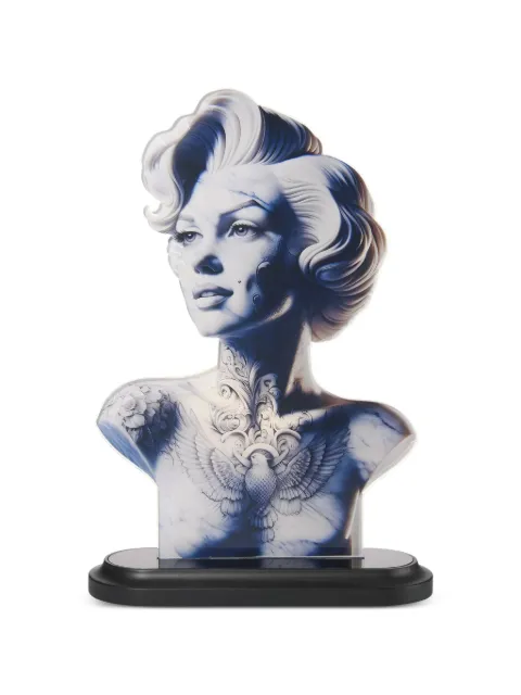 Linee Recanati Carrara hollywood tattoo table lamp Blue 130362062