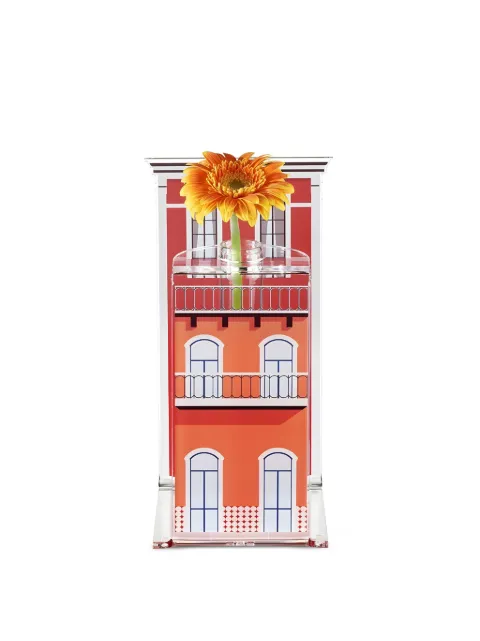 Linee Recanati Blooming City building vase Red 130277019