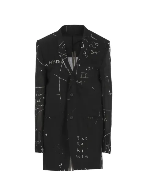 Rick Owens Concordian blazer Black RP01F6752SP109