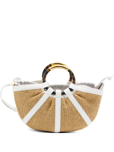 Coccinelle medium Shell straw tote bag Neutrals E1U5D180201