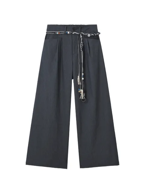 tout a coup wide leg tie trousers Blue M128AS6