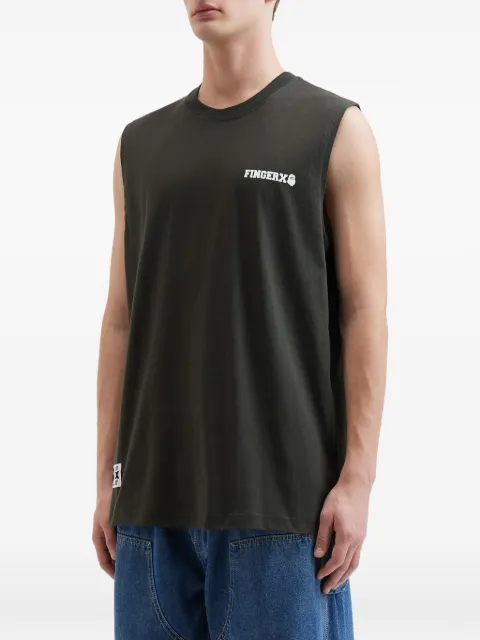 FINGERCROXX logo-print tank top Green FFXVTM01262X