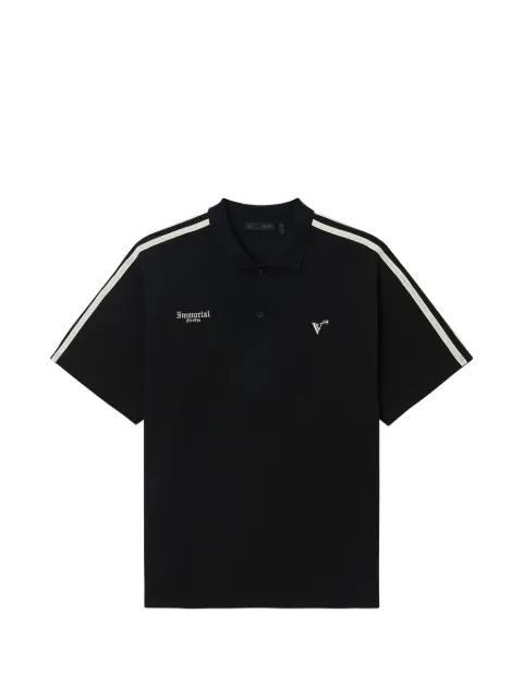 FIVE CM stripe-detail polo shirt Black 5CXPOM00435X