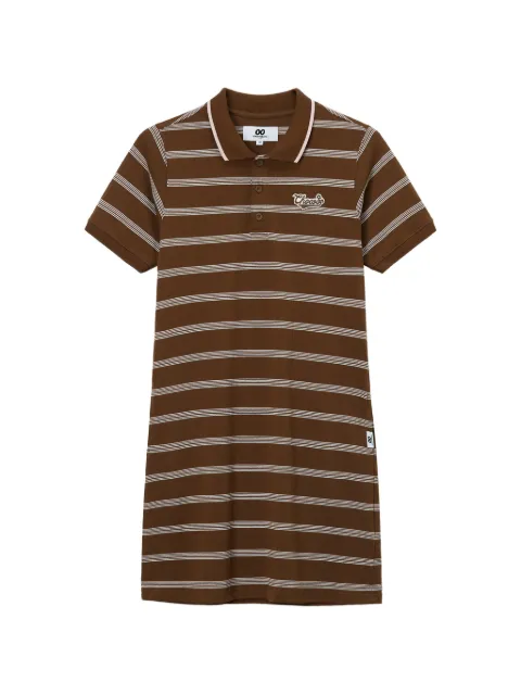 CHOCOOLATE striped polo dress Brown B1XDSW01107X