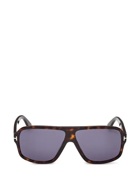 TOM FORD Eyewear geometric bar sunglasses Brown FT1335