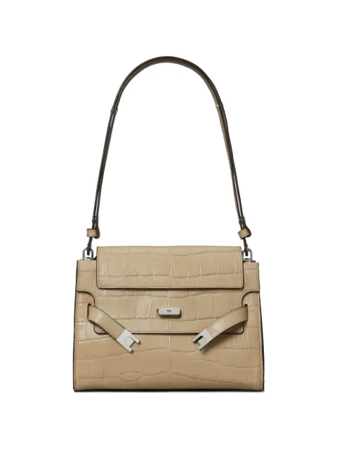 Tory Burch Lee Radziwill embossed shoulder bag Neutrals 178836