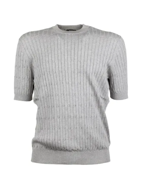 Peserico ribbed crewneck T-shirt Grey R59522F1209108770