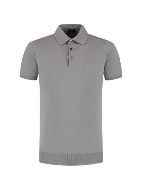 Kiton ribbed-hem polo shirt Grey 1100UMKXX33K358006