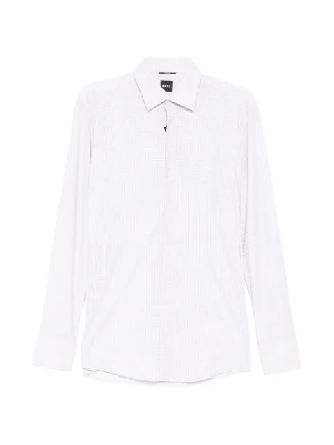 BOSS geometric-print shirt White 50561106