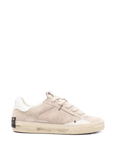 Crime London leather low-top sneakers Neutrals 29075PP8B