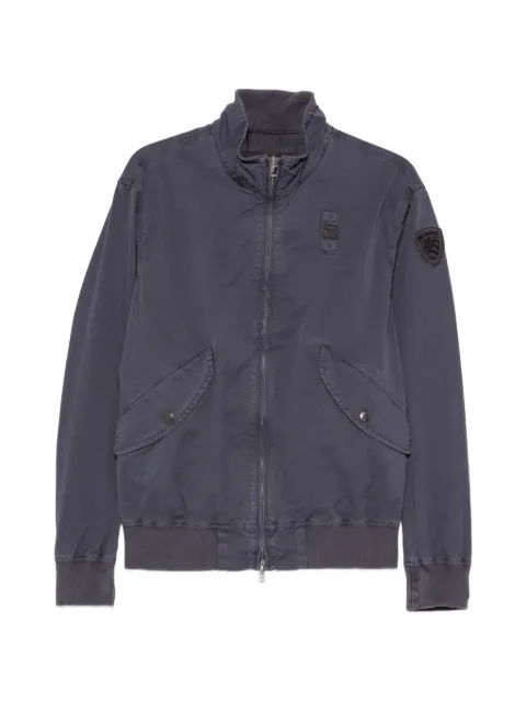 Blauer logo-patch zip-up jacket Blue 26SBLUC04139007449
