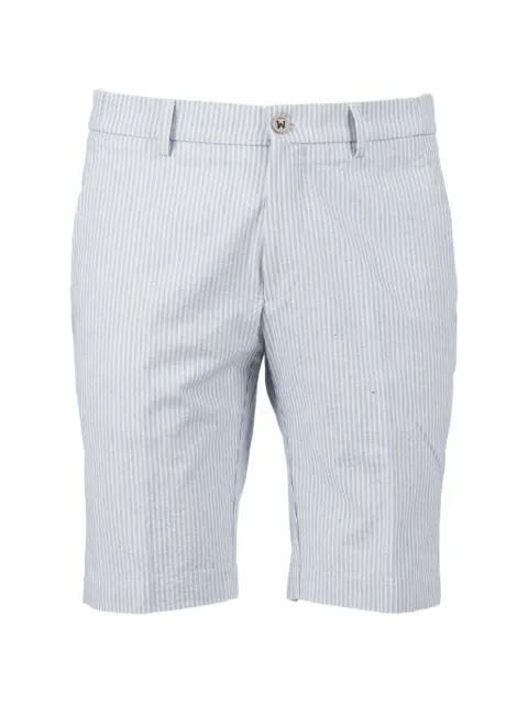 Berwich striped seersucker bermuda shorts Blue BERMUDAELAXTS3003