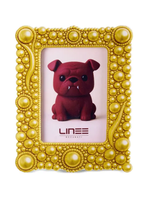 Linee Recanati Piclux beaded frame Yellow 130356062