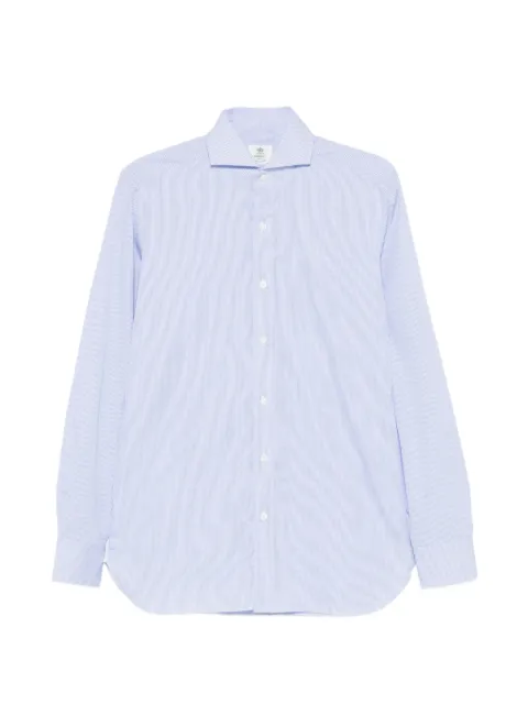 Borrelli micro-check cotton shirt Blue SR441049