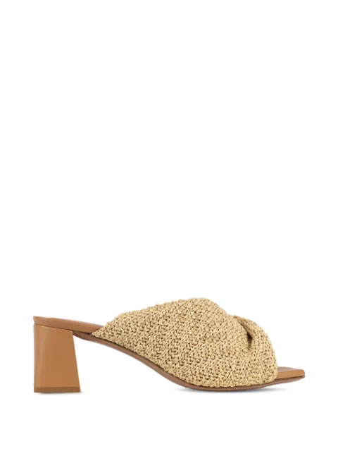 Gedebe Mariel woven twist-detail sandals Neutrals RAFFIA