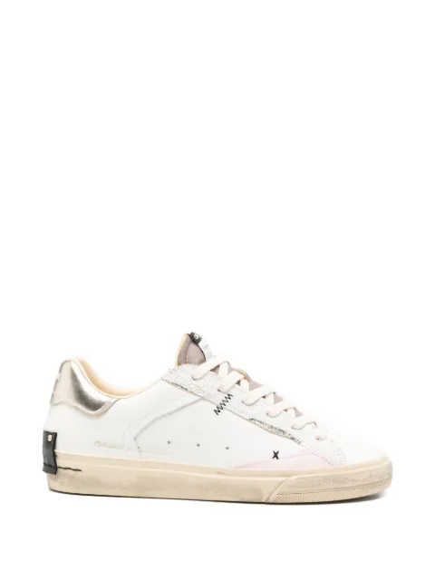 Crime London distressed-effect low-top sneakers White 29070PP810