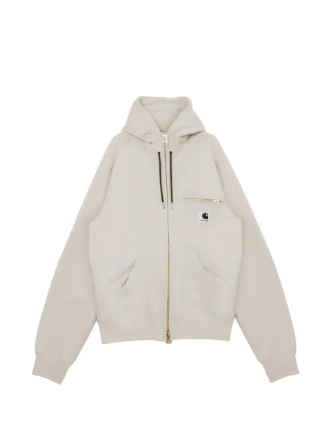 Carhartt WIP logo zip hoodie Neutrals 2601091S199