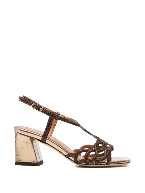 Evaluna block-heel sandals Brown 5352