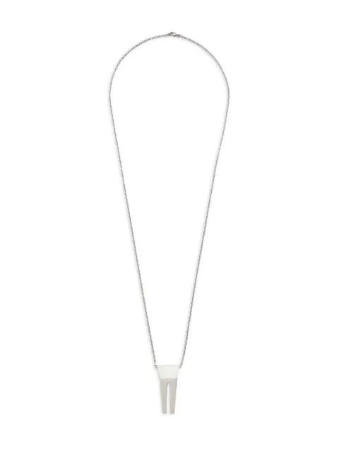 Rick Owens DRKSHDW Open Trunk Charm necklace Silver RJ0000024MMT