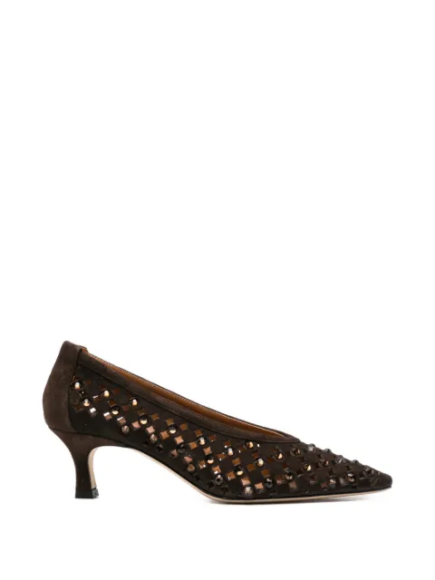 Evaluna embellished heeled pumps Brown 4049S