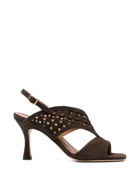 Evaluna suede heeled sandals Brown 5922S
