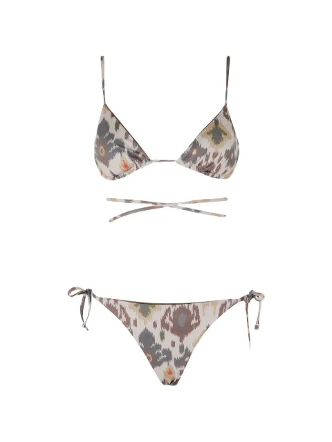Bazar Deluxe printed triangle-shape bikini Neutrals BI023400