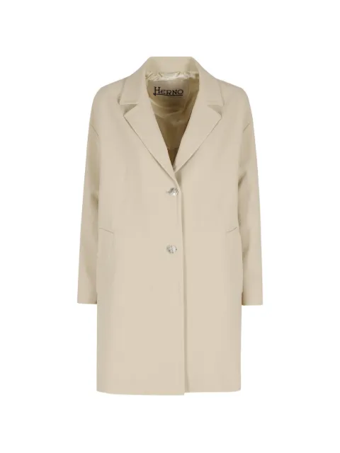 Herno notched-lapel button-fastening coat Neutrals CA000618D12877