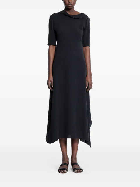The Row Faded cowl midi dress Black 8870W3648
