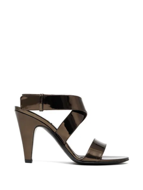 Alaïa metallic strap sandals Brown AA3S2016I137