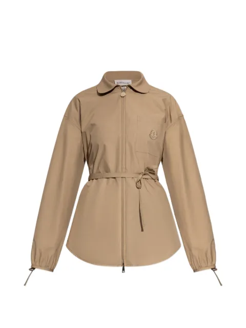 Moncler logo-patch cotton jacket Neutrals L10932F00021597LQ