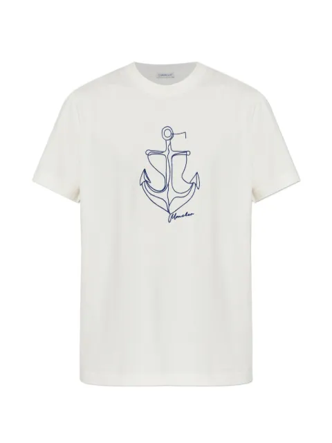 Moncler anchor print T-shirt Neutrals L10918C0005389B8U