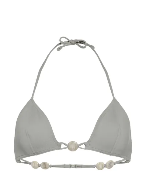 ERES Alva triangle beaded-detail bikini top Grey 032615
