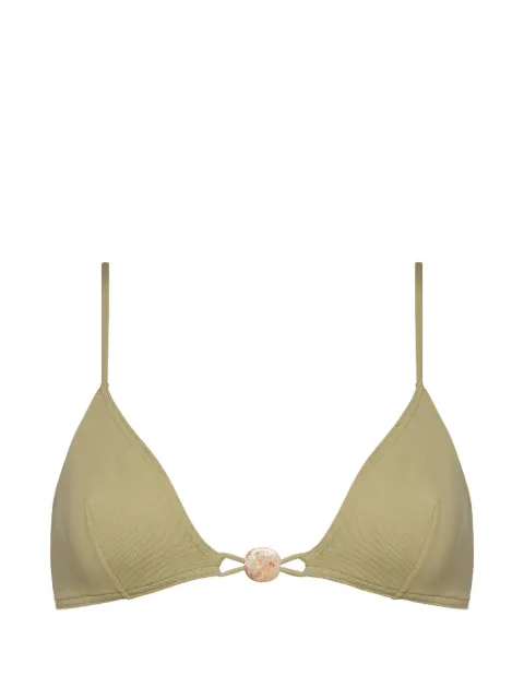 ERES Alva bead-embellished bikini top Green 032615