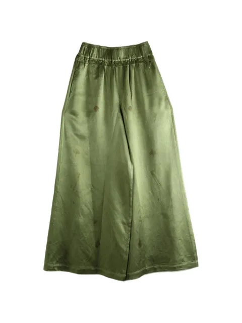 MUTEDANCE silk trousers Green MD26SS158