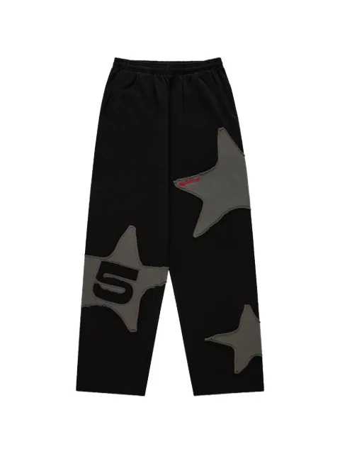 SP5DER star-motif wide-leg track pants Black SP5DER366