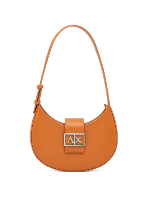 Armani Exchange logo-plaque curved tote bag Orange XW002565AF12039