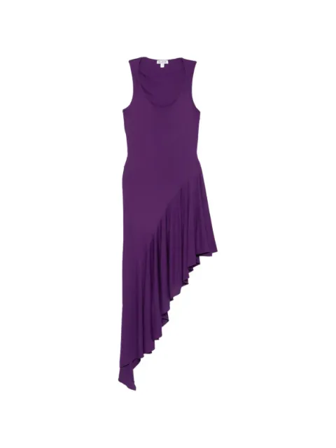 Alaïa asymmetric fluid jersey dress Purple AA9R3005J090C