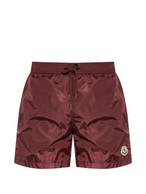 Moncler drawstring logo patch swim shorts Red L20912C0000453326