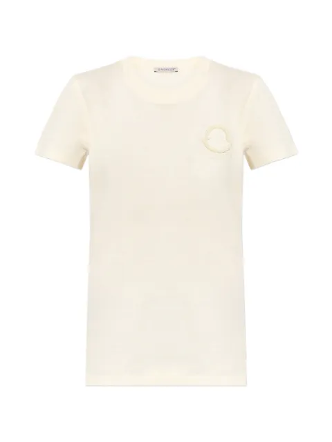 Moncler logo-detail T-shirt Neutrals 8C0006189AUO