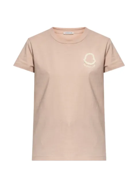 Moncler logo-appliqué T-shirt Pink L10938C0006189AUO