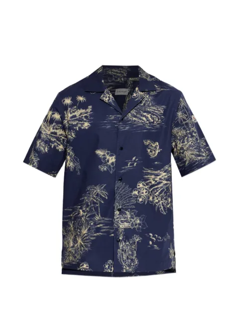 Moncler Island-print shirt Blue L10912F00047599GH