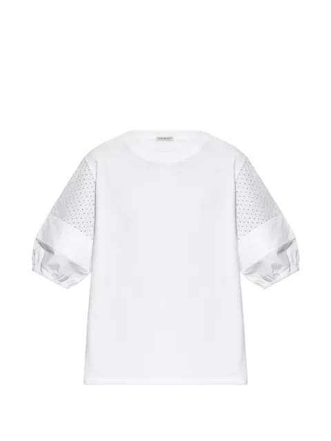 Moncler eyelet-detail T-shirt White L10938C0004589AUO