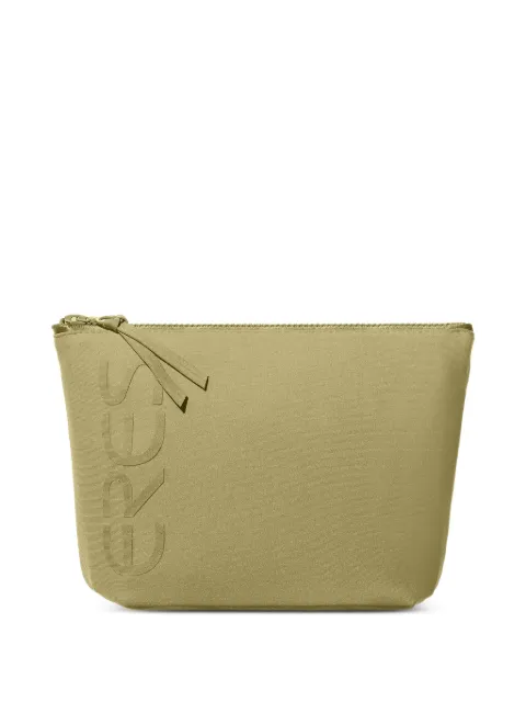 ERES logo-embossed zipped pouch Green 192114